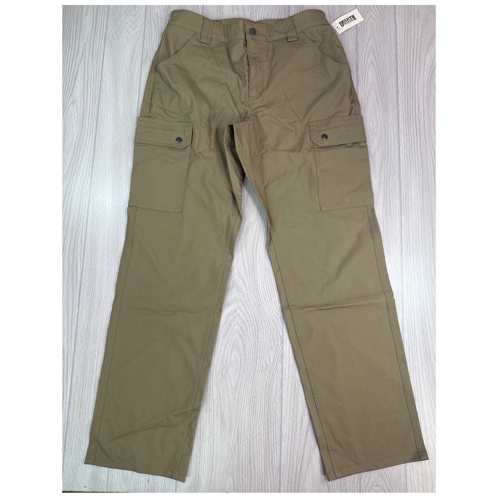 Duluth Trading Co 40 Grit Relaxed Fit Cargo Pants In Khaki Size 34x34 New